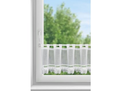 9049 firana gotowa katrin na szelkach 150 x 40 cm bialy