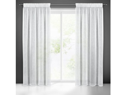 43603 firana gotowa kelly na tasmie 140 x 270 cm bialy