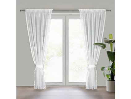 10177 firana gotowa kira 2 na tasmie 140 x 270 cm bialy