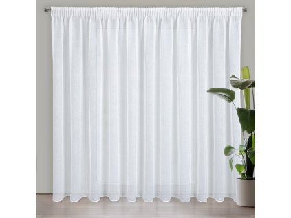 6610 firana gotowa lana na tasmie 350 x 250 cm bialy