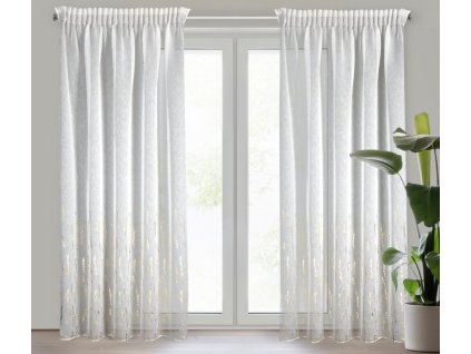 15367 firana gotowa linzi na tasmie 140 x 270 cm bialy