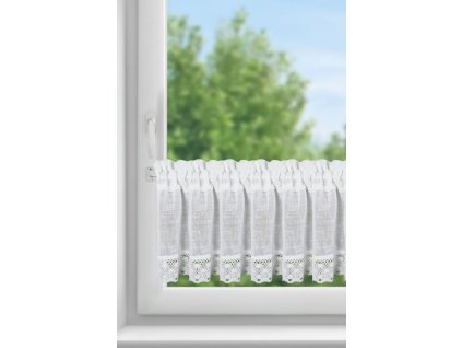 38605 firana gotowa lisa na tasmie 150 x 30 cm bialy