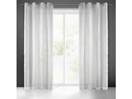 61336 firana gotowa liwia 140 x 250 cm bialy