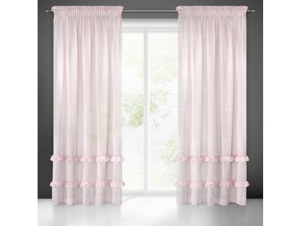 62746 firana gotowa lorena na tasmie 140 x 270 cm rozowy