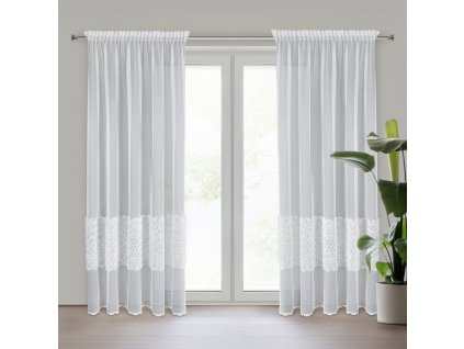 10948 firana gotowa loris na tasmie 140 x 270 cm bialy