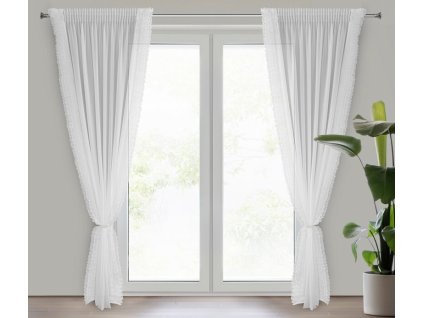 2455 firana gotowa luisa na tasmie 140 x 270 cm bialy