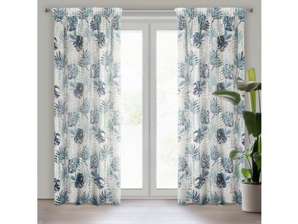 32947 firana gotowa malta na tasmie 140 x 270 cm granatowy