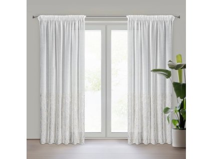 8239 firana gotowa melia na tasmie 140 x 270 cm bialy