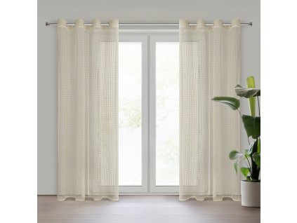 2755 firana gotowa mirella 140 x 250 cm bezowy