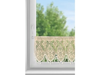 5095 firana gotowa moly na tasmie 150 x 30 cm jasnobezowy