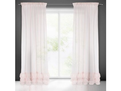 64030 firana gotowa raja na tasmie 140 x 270 cm rozowy