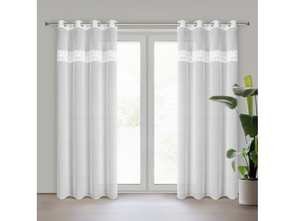 4951 firana gotowa rosalie 140 x 250 cm bialy