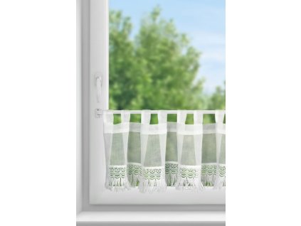 9391 firana gotowa roxana na szelkach 30 x 150 cm bialy