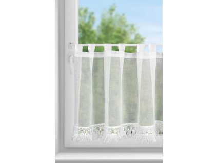 9394 firana gotowa roxana na szelkach 60 x 150 cm bialy