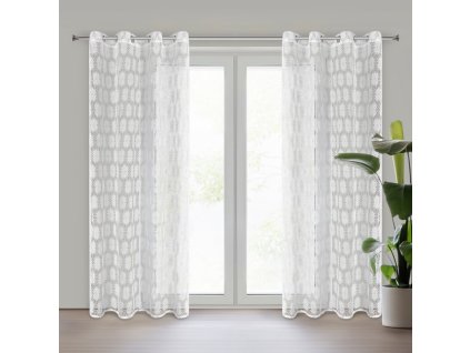 13537 firana gotowa rozi 140 x 250 cm bialy