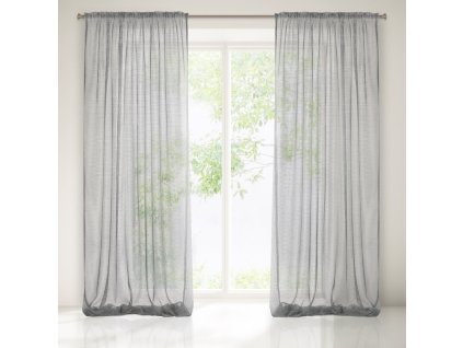 64825 firana gotowa sara na tasmie 140 x 270 cm szary