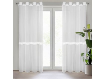 37918 firana gotowa sylvi 140 x 260 cm bialy