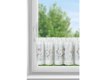 4777 firana gotowa sylwia na tasmie 150 x 30 cm bialy