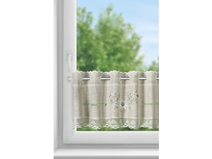 8542 firana gotowa veronica na tasmie 150 x 30 cm bezowy