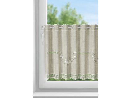 8545 firana gotowa veronica na tasmie 150 x 60 cm bezowy