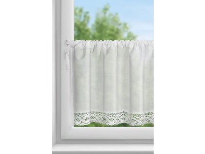 4714 firana gotowa vince na tasmie 150 x 60 cm bialy