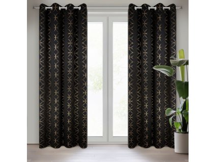 40915 zaslona gotowa abella 135 x 250 cm czarny