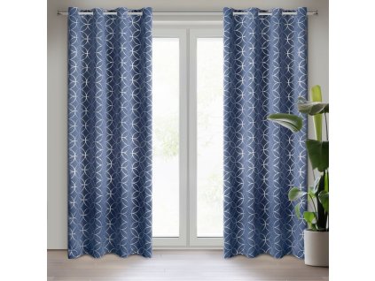 63409 zaslona gotowa abella 135 x 250 cm granatowy
