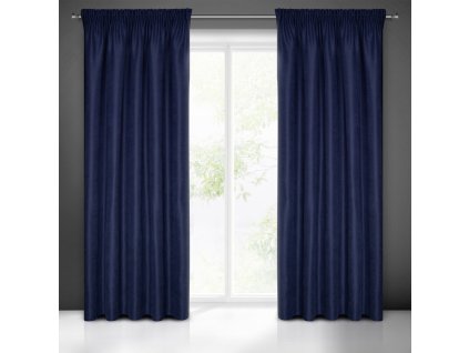 57091 zaslona gotowa ada na tasmie 140 x 270 cm granatowy