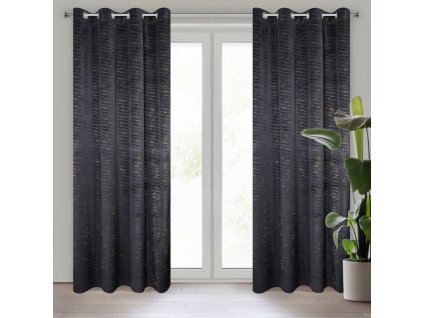 63679 zaslona gotowa aluvia 140 x 250 cm czarny