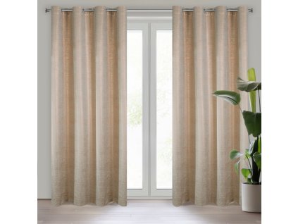 62836 zaslona gotowa ambi 140 x 250 cm ciemnobezowy