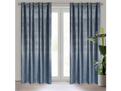 62824 zaslona gotowa ambi 140 x 250 cm granatowy