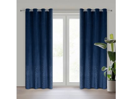 22966 zaslona gotowa ariadna 140 x 250 cm granatowy