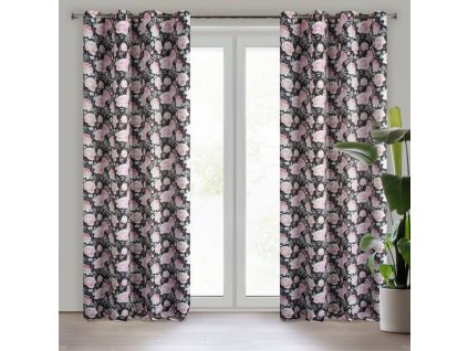 63733 zaslona gotowa bellis 140 x 250 cm czarny