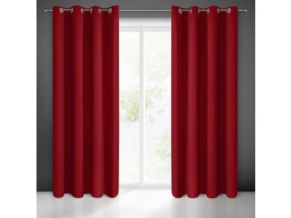 23191 zaslona gotowa blackout 135 x 250 cm czerwony