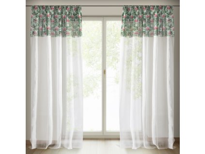 64792 zaslona gotowa botanic na tasmie 140 x 250 cm bialy