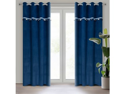 38347 zaslona gotowa car 1 140 x 250 cm granatowy