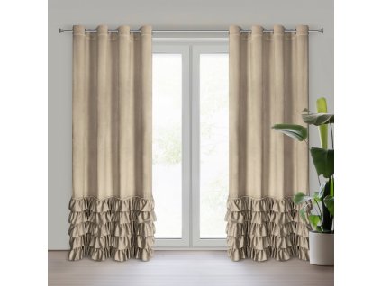 9076 zaslona gotowa carli 140 x 250 cm ciemnobezowy