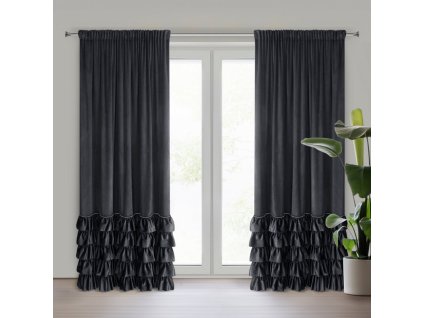 22993 zaslona gotowa carli na tasmie 140 x 250 cm czarny