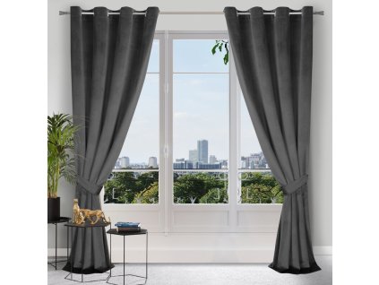 59233 zaslona gotowa carmen na tasmie 140 x 270 cm grafitowy