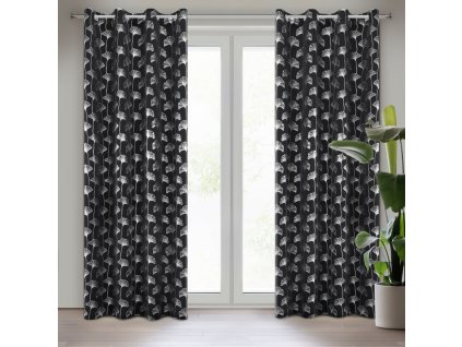 63061 zaslona gotowa clara 135 x 250 cm czarny