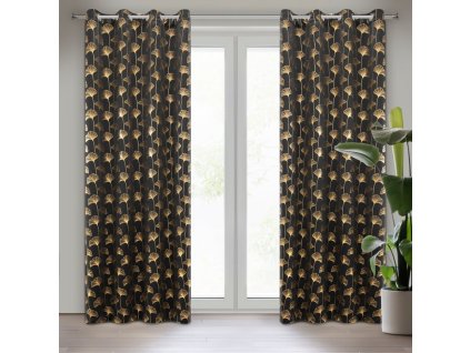 40921 zaslona gotowa clara 135 x 250 cm czarny