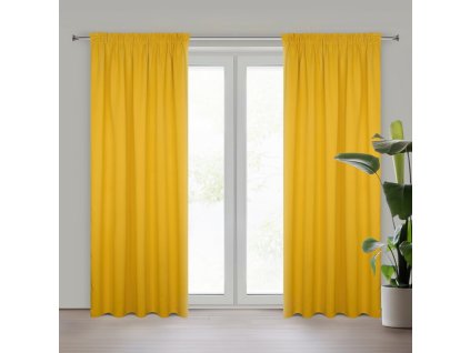 53140 zaslona gotowa d91 parisa na tasmie 135 x 270 cm musztardowy