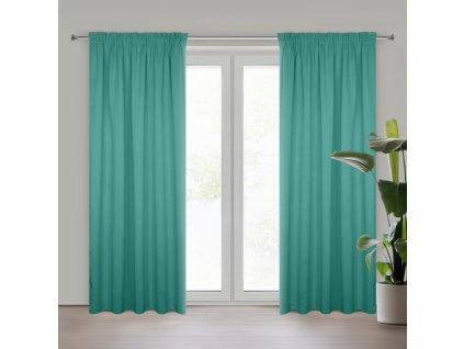 1873 zaslona gotowa d91 parisa na tasmie 140 x 270 cm turkusowy