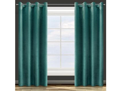 51403 zaslona gotowa d91 rosa 140 x 250 cm ciemnoturkusowy