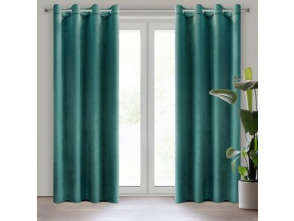 6754 zaslona gotowa d91 rosa 140 x 250 cm ciemnoturkusowy