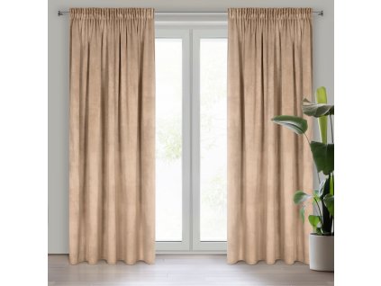 5665 zaslona gotowa d91 rosa na tasmie 135 x 300 cm ciemnobezowy