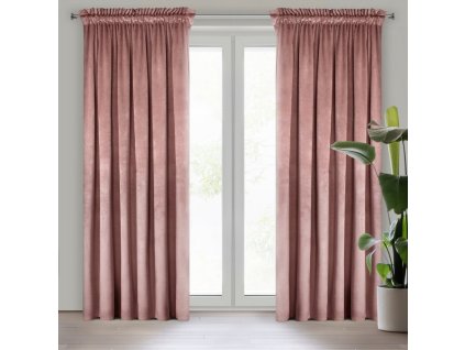 5650 zaslona gotowa d91 rosa na tasmie 135 x 300 cm ciemnorozowy