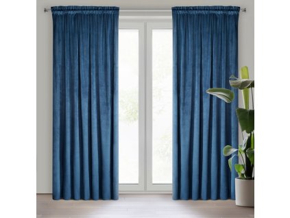 5653 zaslona gotowa d91 rosa na tasmie 135 x 300 cm granatowy