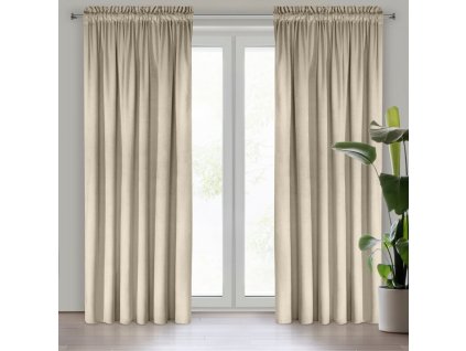 5659 zaslona gotowa d91 rosa na tasmie 135 x 300 cm jasnobezowy