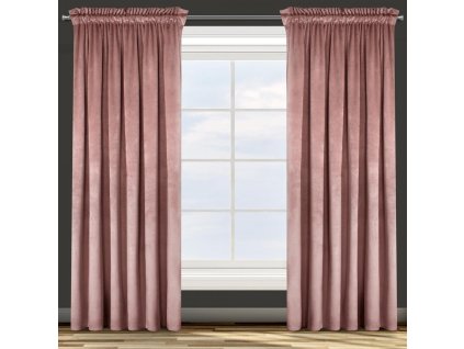 51421 zaslona gotowa d91 rosa na tasmie 140 x 270 cm ciemnorozowy